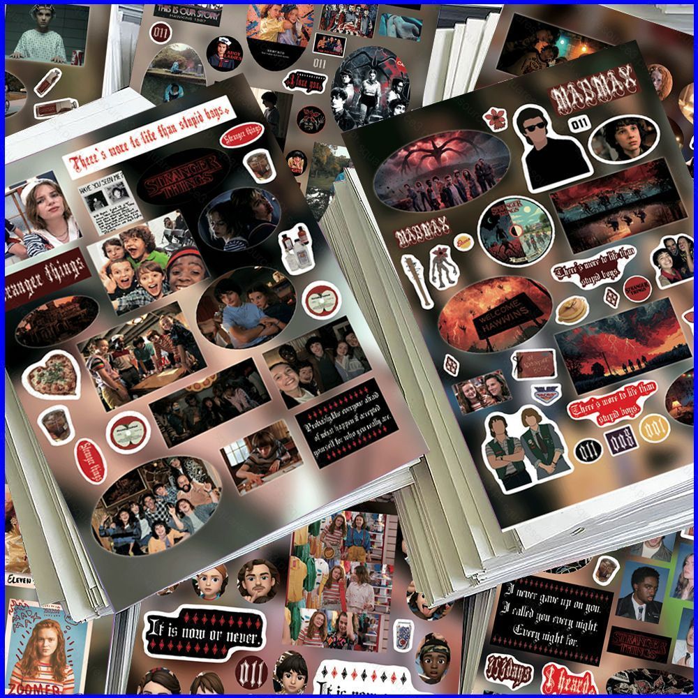 SQ3 8 Tờ / bộ Stranger Things Dán Mike Wheeler Demogorgon Graffiti Hành Lý Chống Thấm Nước Trang Trí