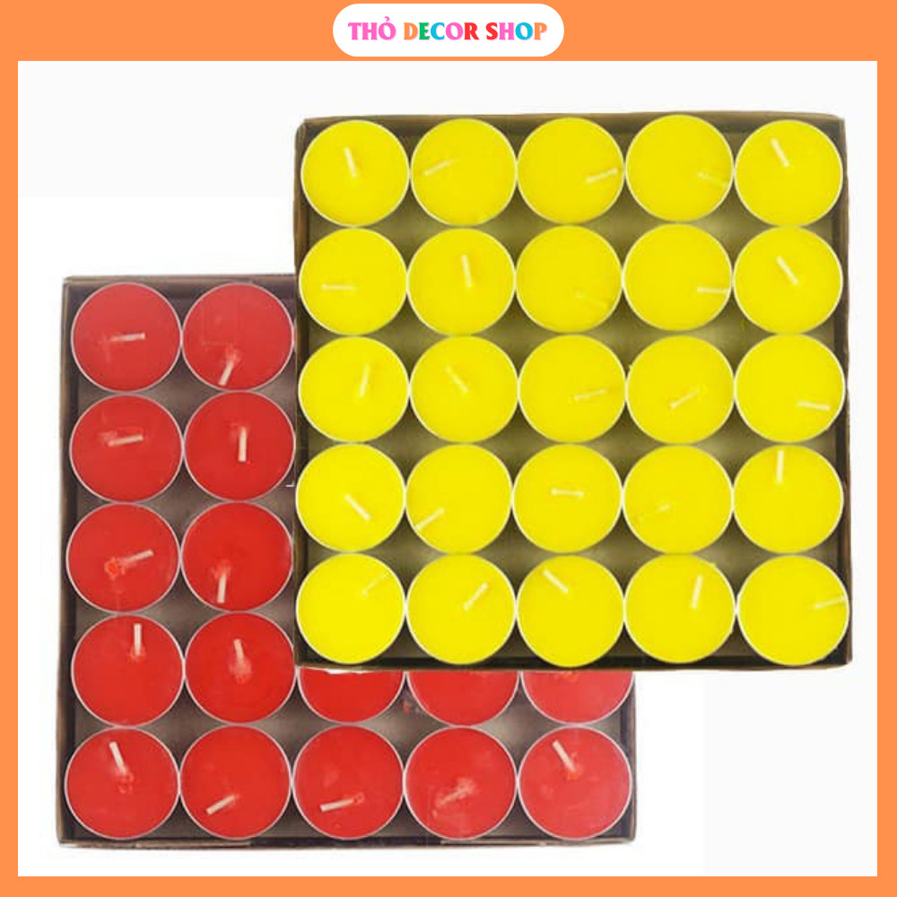 Sỉ nến tealight NM26 / nến thơm/ nến xếp hình hộp 50 viên