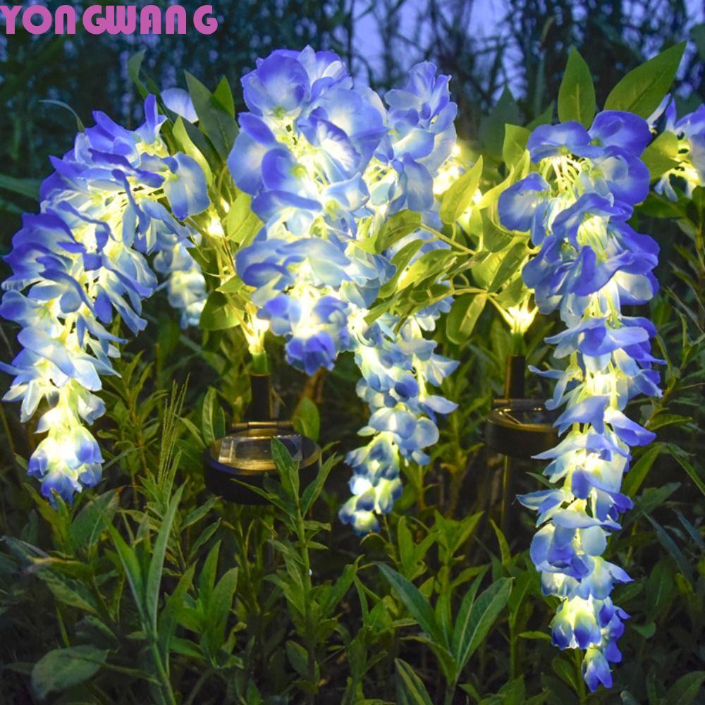 YONGWANG66HR Đèn hoa Wisteria năng lượng mặt trời, Đèn sàn sân vườn chống nước thực tế, Trang trí ng