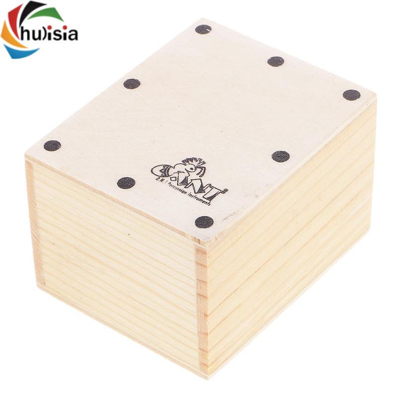 Quà tặng trống gỗ Curisia Mini Cajon cho các bộ phận đệm ruy băng 6,5x5,2x4,3 cm