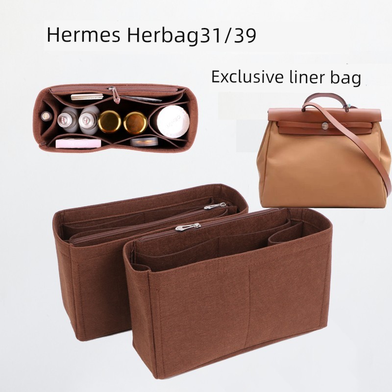 túi make túi đựng makeup Phù hợp với túi Hermes Herbag31 39 túi giữa túi lót trong túi mỹ phẩm lót H