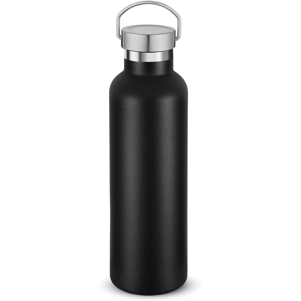 Volhoply 24oz Insulated Standard Mouth Water Bottle with Plastic & Stainless Steel Combination Lid, 