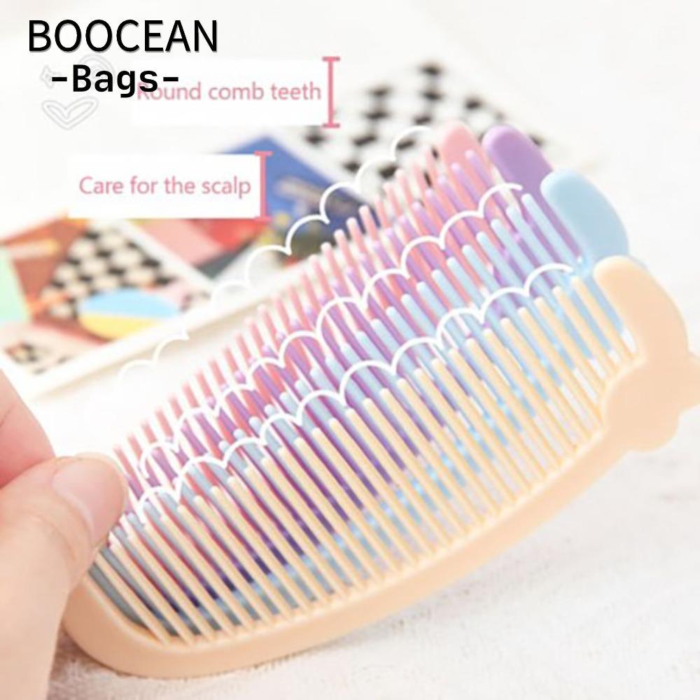 Lược chải tóc di động dành cho học sinh dễ thương BOOCEAN, Lược mini hoạt hình bằng nhựa tình yêu, C