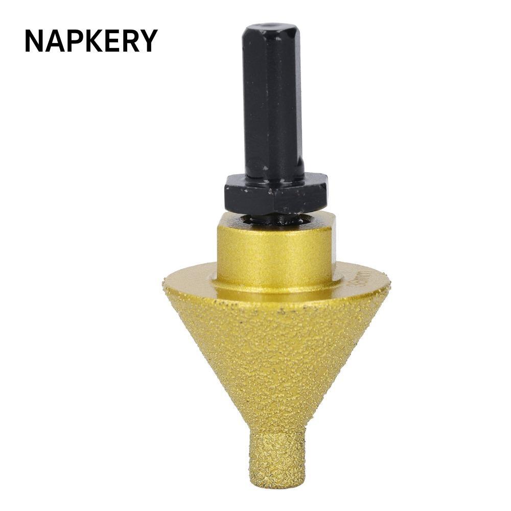 NAPKERY Beveling Chamfer Bit, Mũi khoan ren hình nón M10, Cắt tỉa 38mm 50mm Nón Ngói Bit Ngói Đá Gra