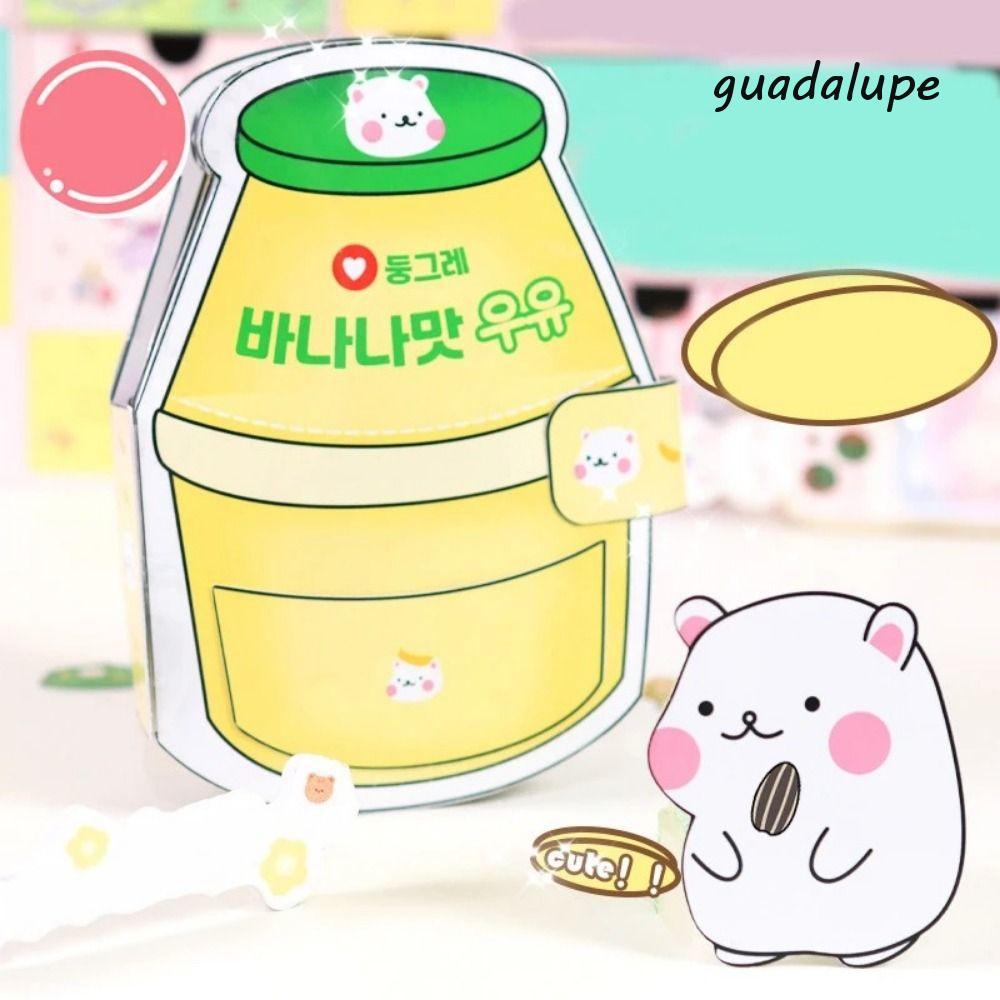 GUADALUPE1 Hamster Banana Milk Quiet Book, Beanie Book Material Pack Homemade Banana Milk Quiet Book