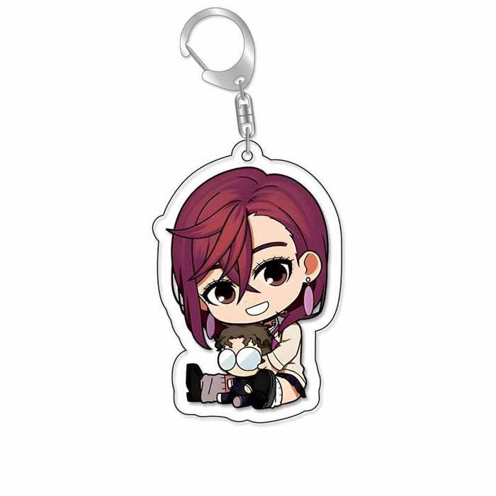 Gantungan Kunci Dandadan Akrilik Transparan Keychain Okarun Ganci Anime Ayase Jiji Souvenir Hadiah -