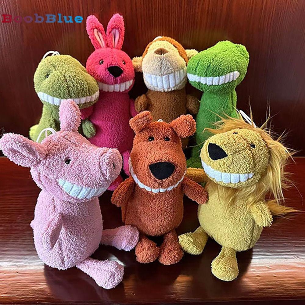 BOOBBLUE Mỉm Cười Răng Lớn Đồ Chơi Sang Trọng, Búp Bê Thú Nhồi Bông 30CM Dễ Thương, Ngộ nghĩnh Mềm S