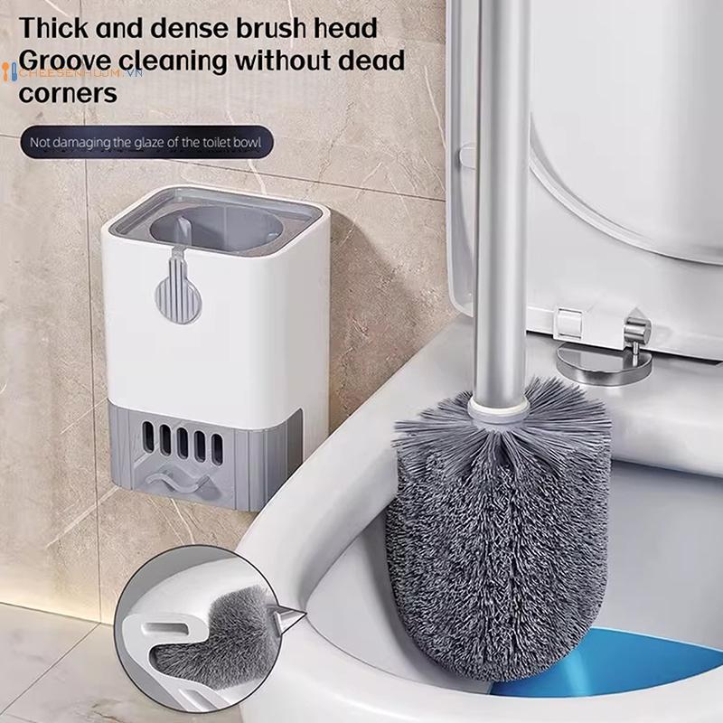 Bộ cọ vệ sinh đa chức năng Cs Home Bàn chải làm sạch phòng tắm có giá đỡ VN