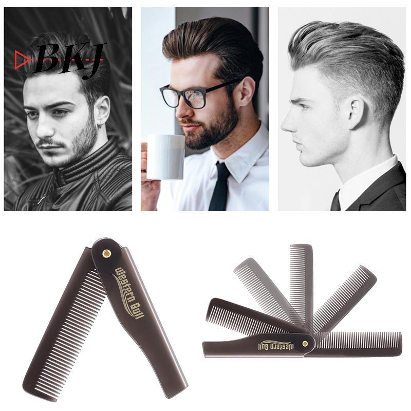 [KJ] Lược bỏ túi di động có thể gập lại dành cho nam và nữ - Dụng cụ tạo kiểu tóc & chải lông râu [M