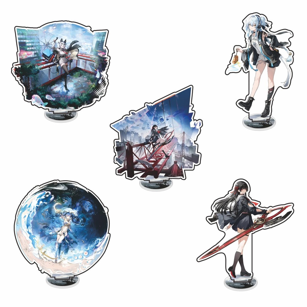 Standee Wuthering Waves mô hình anime mica trong suốt decor bàn học nhân vật game Augusta Carlotta I
