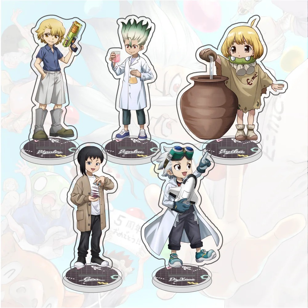 Standee mô hình anime Dr. Stone Ishigami Senkuu trang trí bàn học Mica Acrylic quà tặng fan Dr Stone