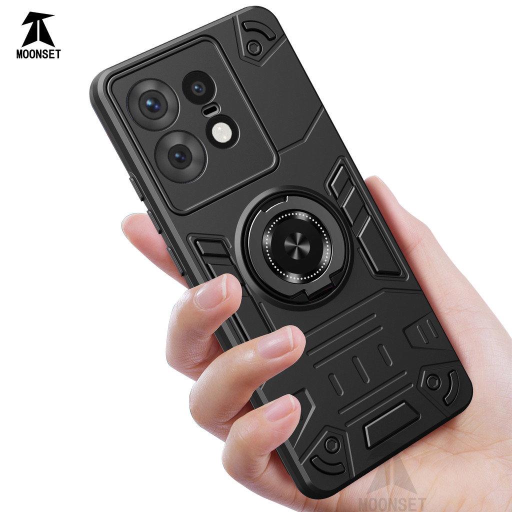 Dành Cho Motorola Moto Edge 50 Pro 2024 Ốp điện thoại Cứng Có Giá Đỡ Nhẫn Mềm TPU Edge Chống Sốc Mỏn