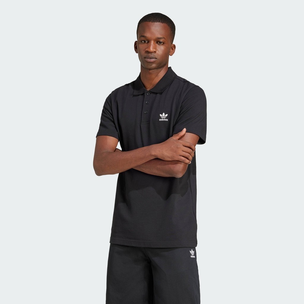 adidas Phong cách sống Áo Thun Polo Ba Lá Essentials Nam Đen JD2439