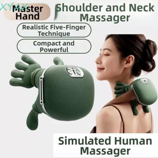 Máy mát xa cổ điện XYAX, Máy mát xa cổ nén làm nóng bằng tay Bionic, Gối Massage nhào 4D đa chức năng Máy mát xa vai có thể sạc lại USB không dây Văn phòng tại nhà