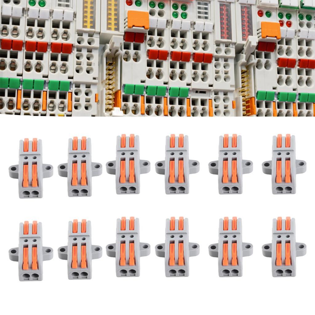 Iuxishop Iuxishop 20 Chiếc Lever Đai Ốc Đầu Nối Dây Dây Dẫn Nhỏ Gọn Nối Nhanh Dây Dẫn Đẩy Trong Khối