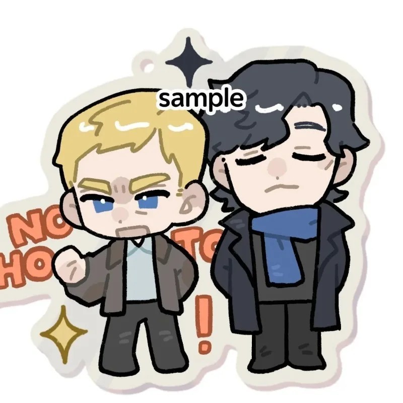 Standee Sherlock Holmes John Watson Mô Hình Mica Acrylic Anime Trang Trí Bàn Học Sherlock Holmes Dec