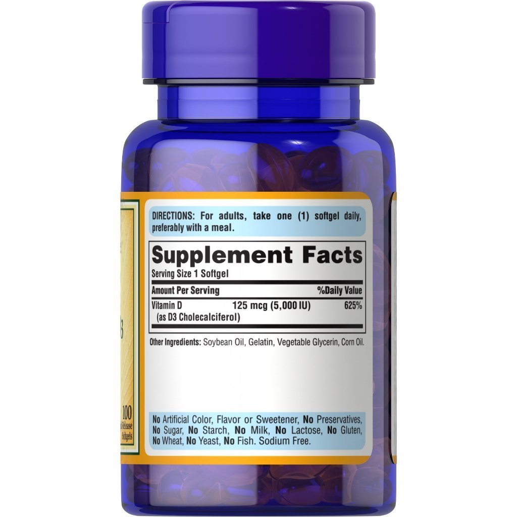 Mua hộ hàng chính hãngMua hộ hàng chính hãng(BILL US) Viên Uống Bổ Sung Vitamin D3 2000IU Puritain's