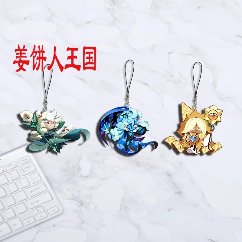 Móc khóa Cookie Run Kingdom Pure Vanilla Shadow Milk Mystic Flour Candy Apple mô hình acrylic treo b