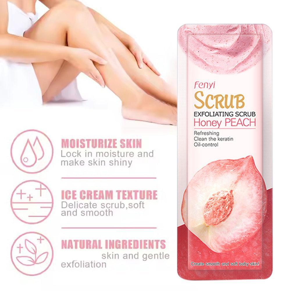 Peach Face Scrub Cream Light Sensitive Facial Scrub Cleansing Pack dùng thử Horny B5u0
