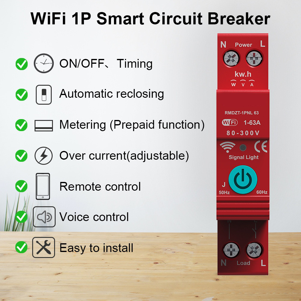 <cosyh>Mobile Remote Control WiFi Smart Switch with Overcurrent Protection for Home Use
