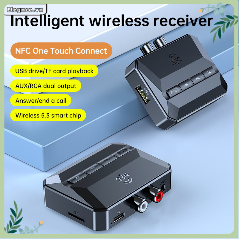 【Elevn】Bộ thu âm thanh không dây NFC Bluetooth bộ thu âm thanh Bluetooth cho ô tô