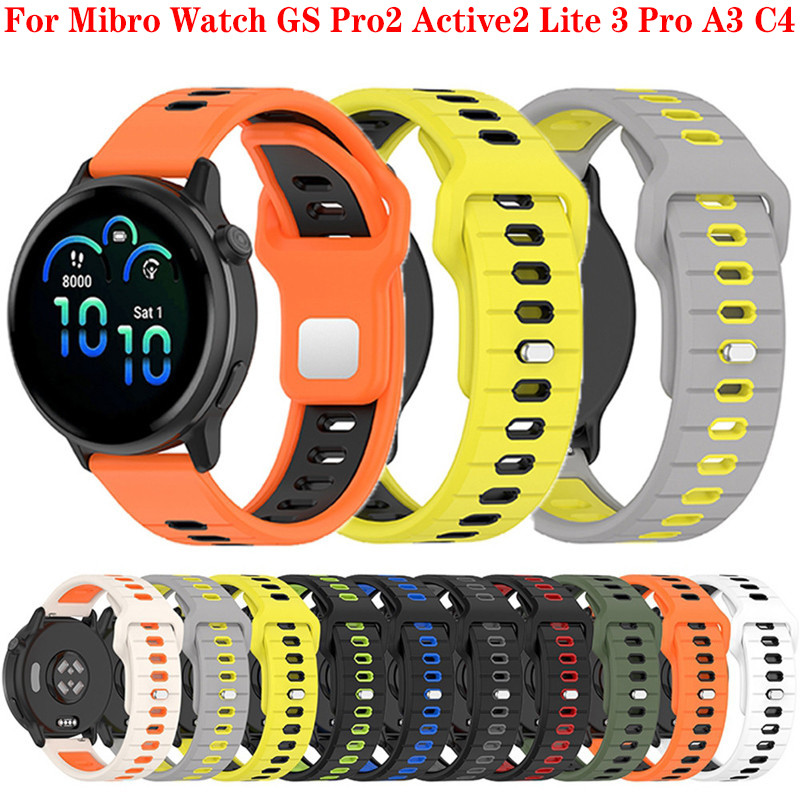 Dây đeo silicon 22mm cho Mibro Watch GS Pro2 Active2 Lite 3 Pro A1 A2 A3 X1 T2 C3 C4 T2 Lite3 Active