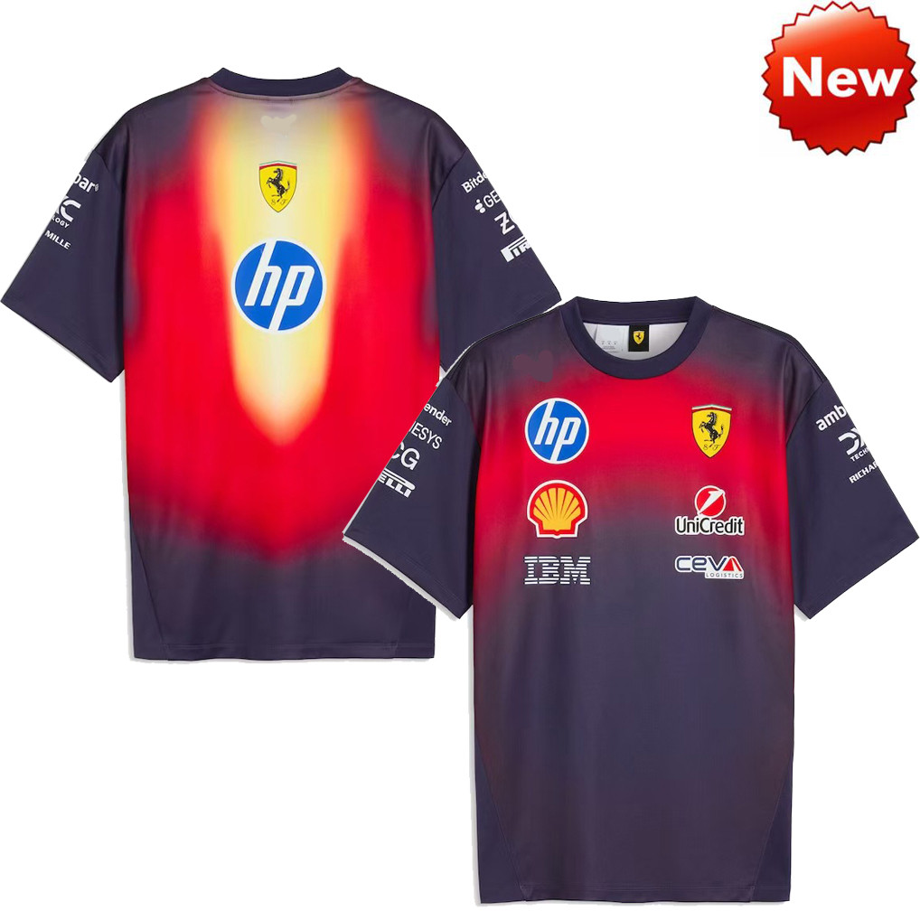 2026 Áo đua F1 mới nhất + Áo thun đội đua F1 Ferrari + Áo thun ngắn tay nam nữ mùa hè