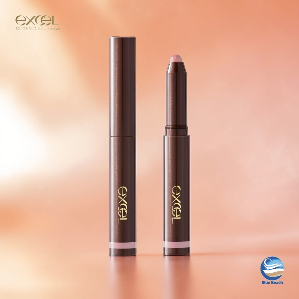 excel Gleam On Fit Shadow/Phấn mắt dạng thỏi/Bền màu 18h/Chống nước/Mỹ phẩm Nhật Bản/Gleam Stick
