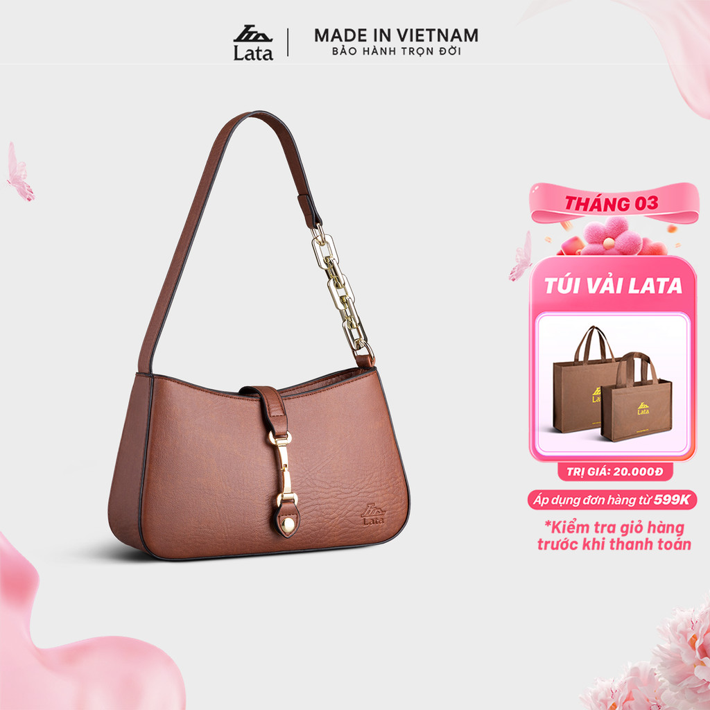Túi Lata (Thời trang nữ dự tiệc size 24 - Túi đeo vai da HN108)