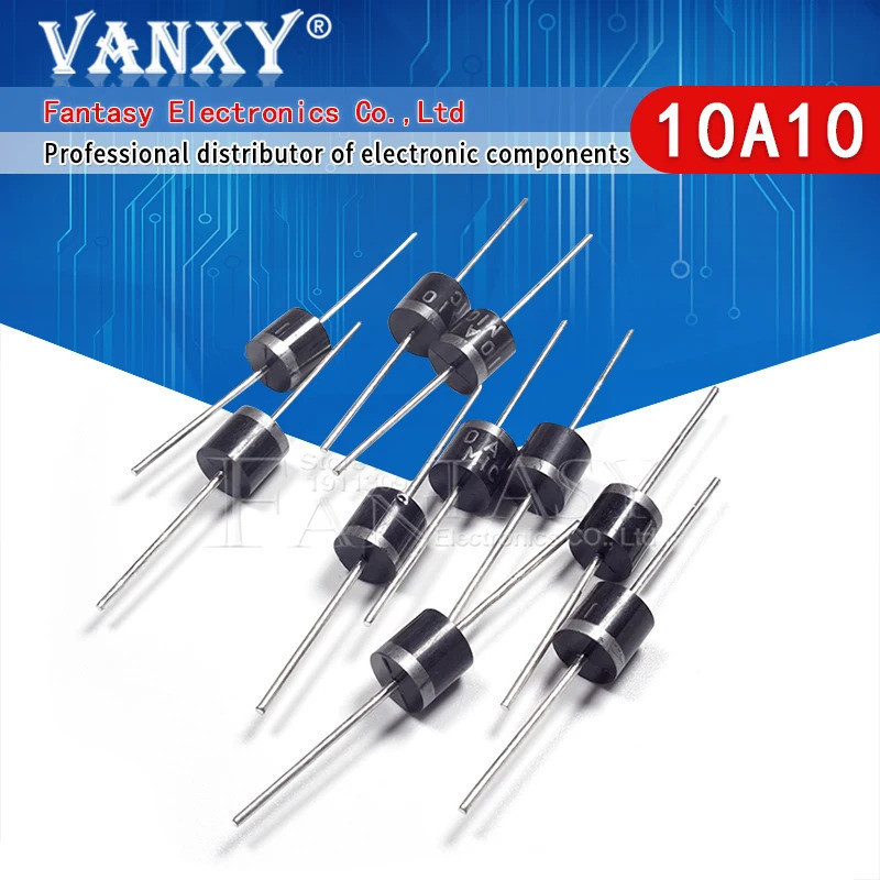 10 Chiếc Điện Trục Chỉnh Lưu Diode 10A10 R-6 DIP 10A 1000V 10a10