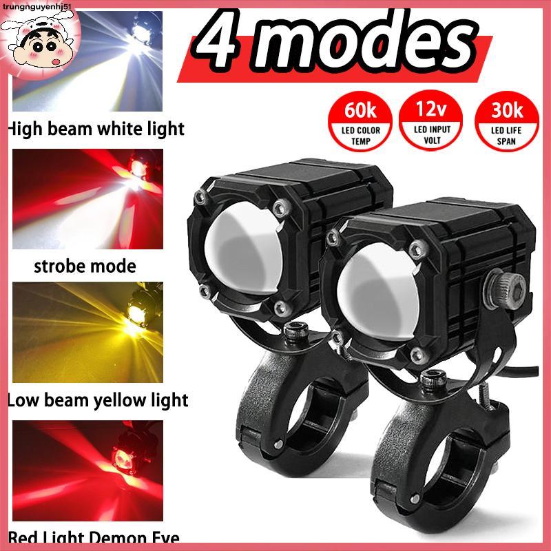 [Tàu 12 giờ] Mini Driving Light moscycle Driving Spot Waterproof light 4 chế độ Light with Switch VN
