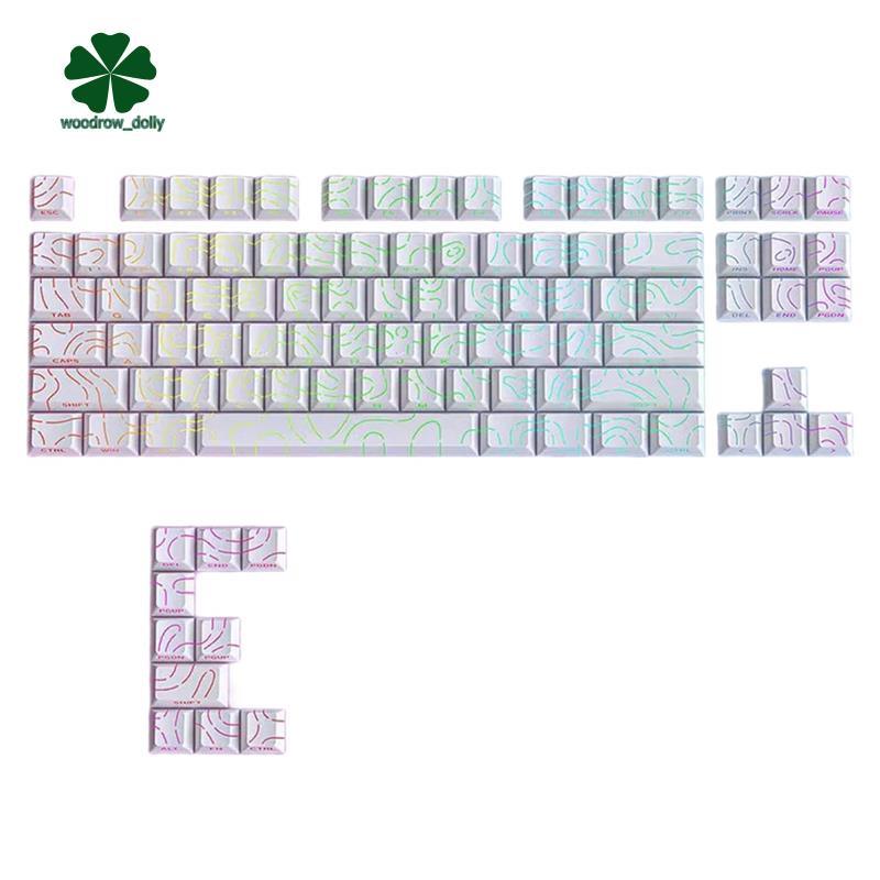 Đường viền PBT Double Shot Keycaps 97 Phím Backlit Cherry Profile cho bàn phím cơ MX