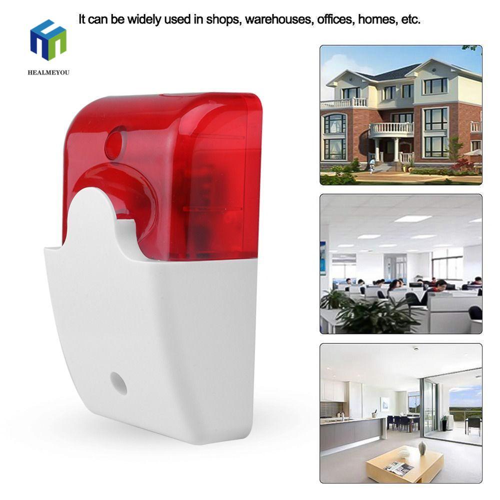 Healmeyou Còi Nhấp Nháy Có Dây, Hệ Thống Báo Động Chống Trộm Giọng Nói Báo Động Âm Thanh 12V / 220V,
