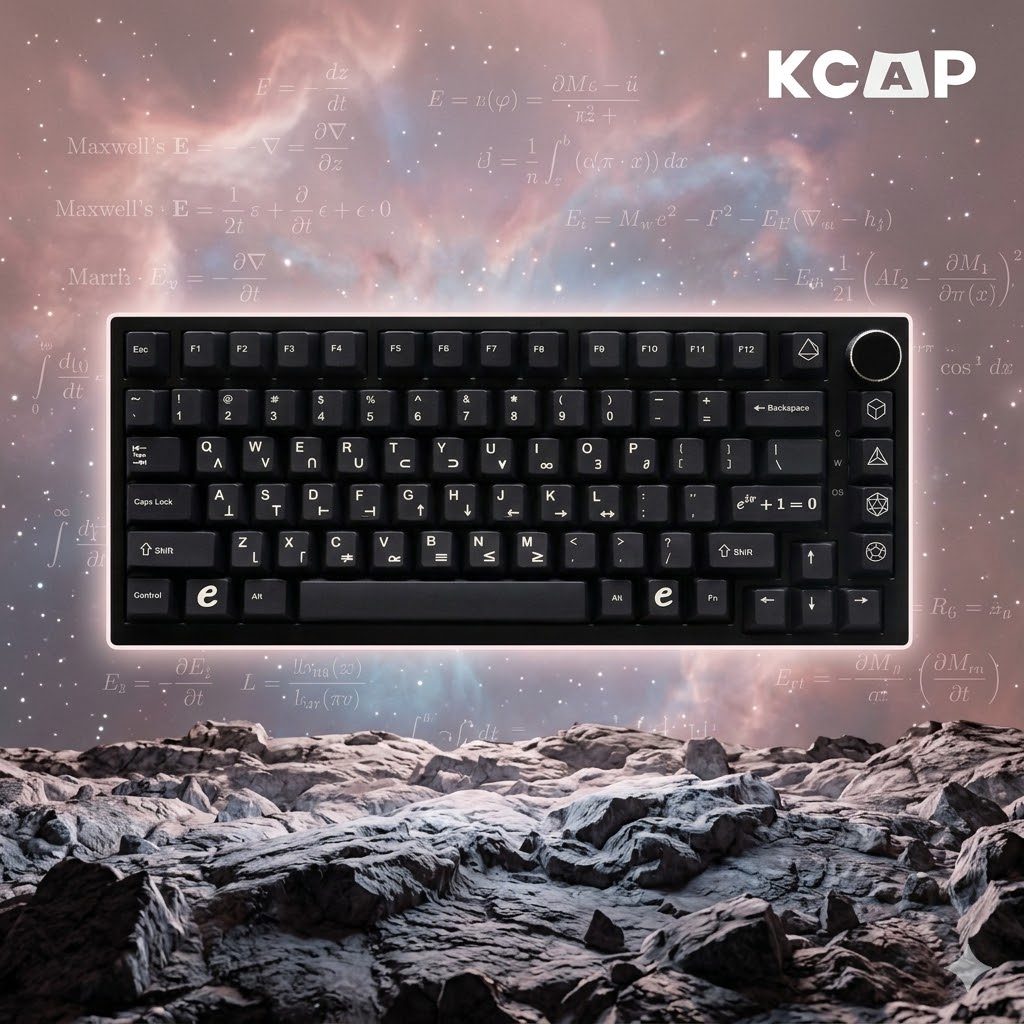 Keycap PBT Euler Math Black 129 phím OEM Profile Dye-Sub | KCRAFT - World of keycaps