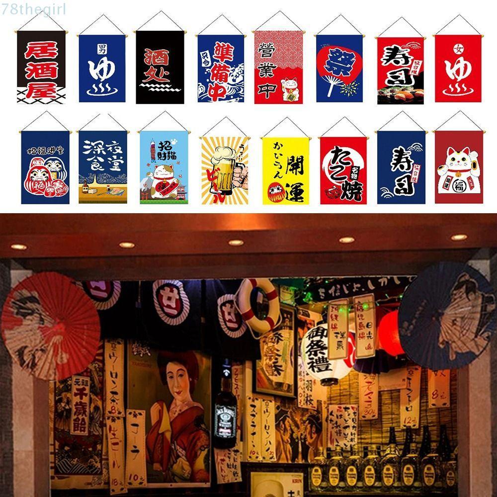 THEGIRL Bistro Biểu ngữ trang trí, Sashimi Ramen Ẩm thực Lẩu Sushi Nhật Bản Treo Cờ, Văn hóa truyền 