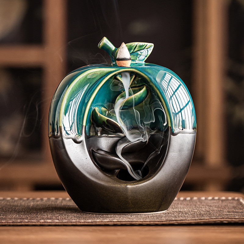 Đồ trang trí sáng tạo Trái phải Fengyuan Chảy ngược Hương đốt Đồ trang trí bằng gốm Trị liệu bằng hư