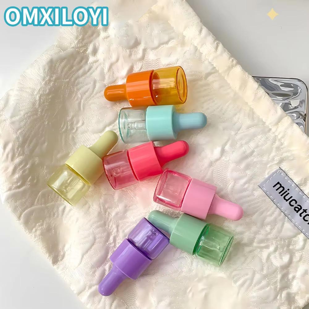 OMXILOYI 7 Cái / bộ Chai Tinh Dầu, Chai Nhỏ Giọt Thủy Tinh Rỗng, Có Pipet Thủy Tinh Macaroon 5 / 10m