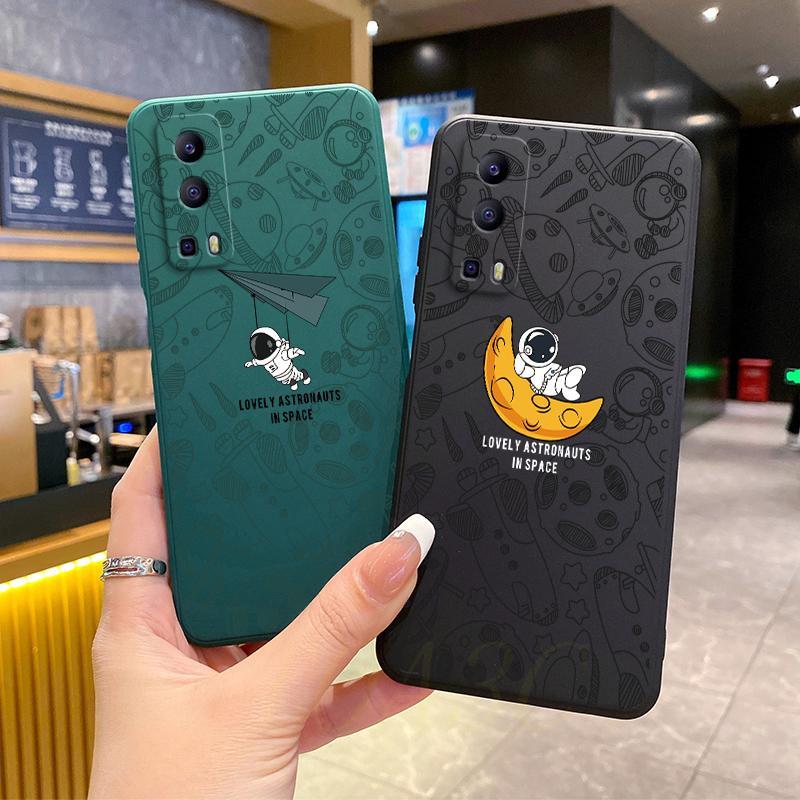 Ốp lưng vivo Y72 5G / Y52 5G Vỏ mềm silicon phi hành gia minh họa Vỏ điện thoại TKR