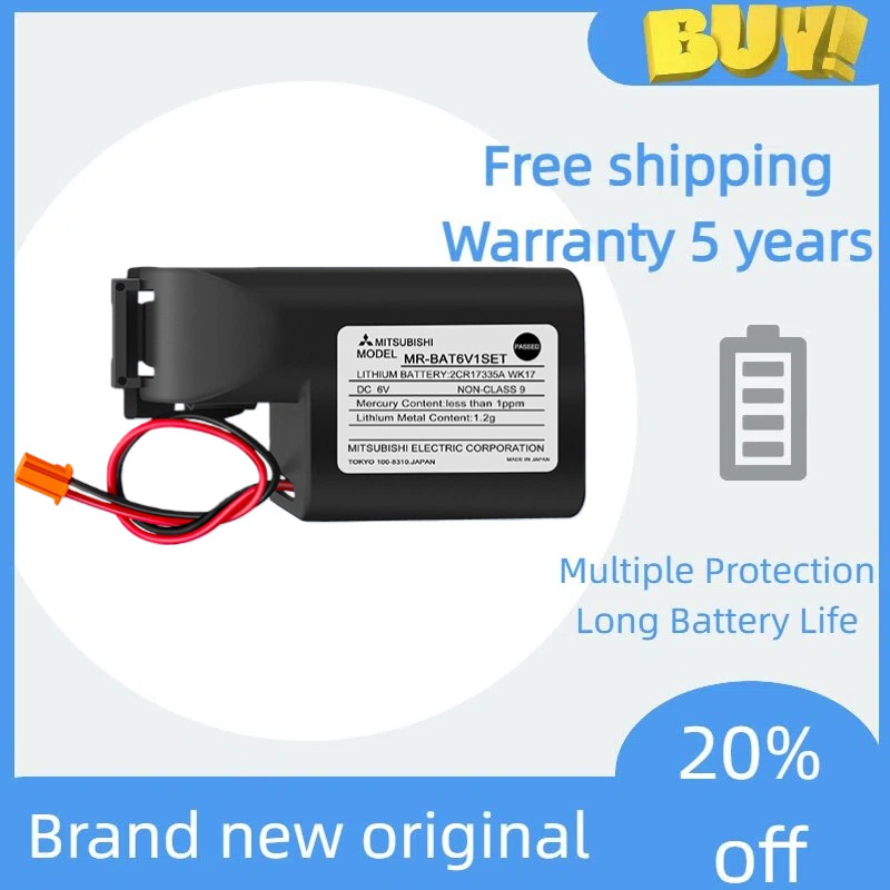 Pin hệ thống Mitsubishi M80 hoàn toàn mới MR-BAT6V1SET 2CR17335A WK17 MR-J4 pin servo Mới