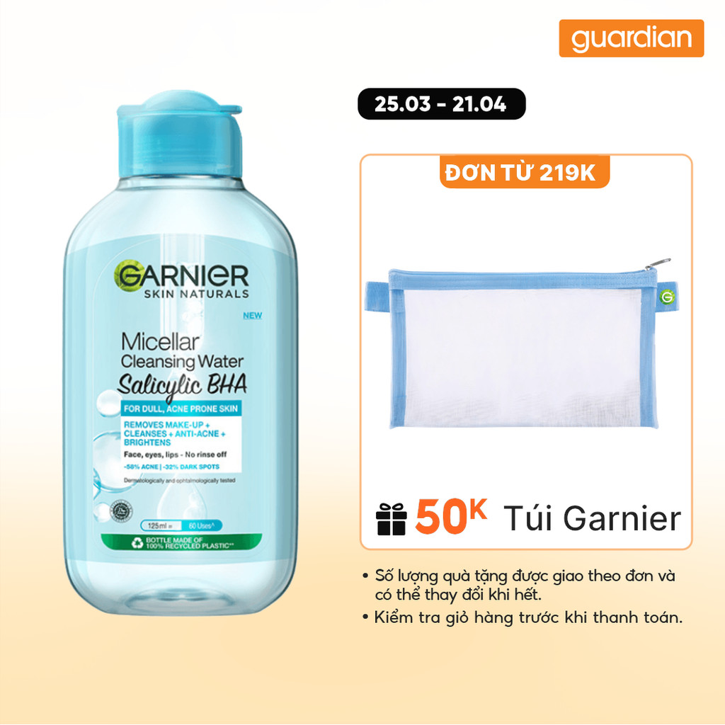 Nước Tẩy Trang Cho Da Dầu Mụn Micellar Water Garnier