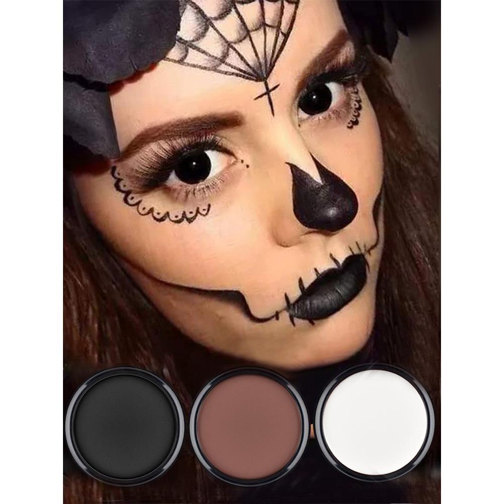 Kem che khuyết điểm nền trắng đen chính hãng, Bột cà phê đen, Trang điểm đầu lâu hiệu ứng đặc biệt H