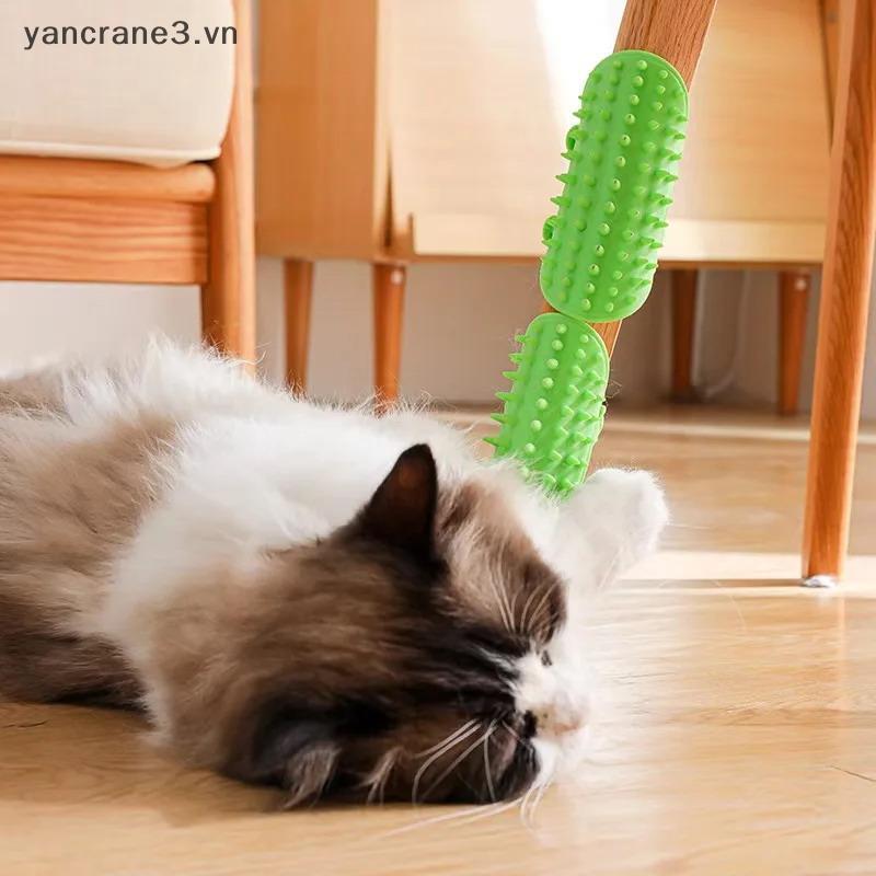 {YAN} Pet Cat Hair Removal Massageb Cats Scratching Rubbing Brush Kitten Grooming Self Cleaning Wall