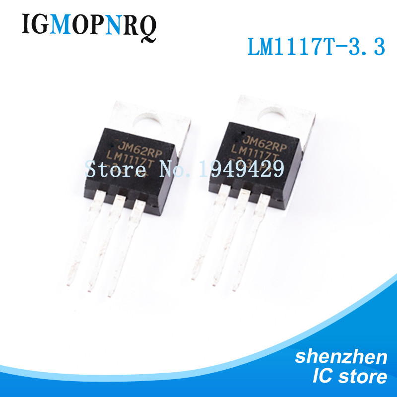 10 LM1117T-3.3 LM1117-5.0 LM1117T-ADJ LM1117 LDO TO-220 LM1117T 3.3 V 5V Có Thể Điều Chỉnh