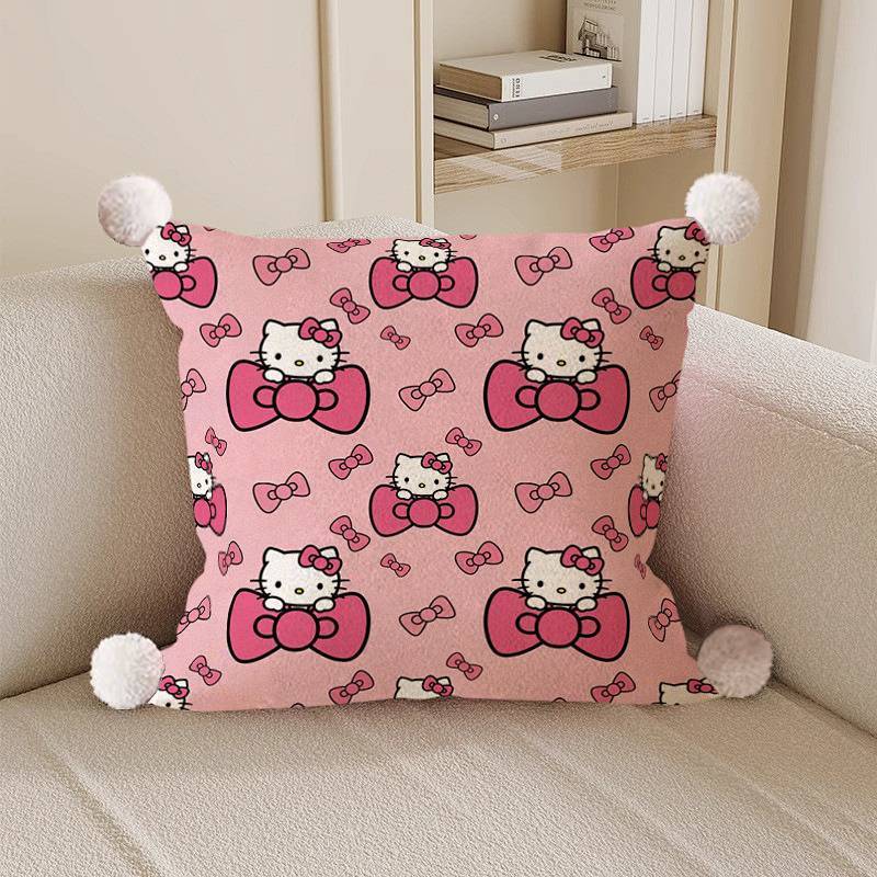 Cute Hello Kitty Girl Heart Couch Pillow Living Room Pillow with Core Pillow Case Internet Celebrity