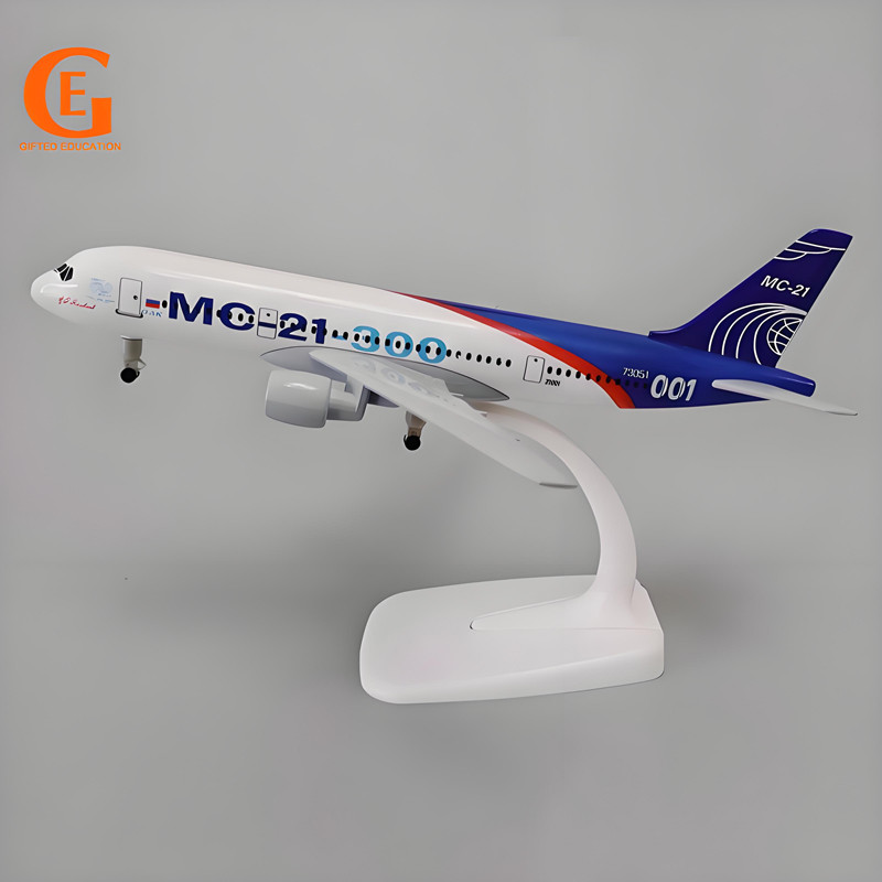 Máy bay Nga MC-21 Model MC21 Máy bay Máy bay Diecast Kim loại Máy bay Đồ chơi trang trí máy bay với 