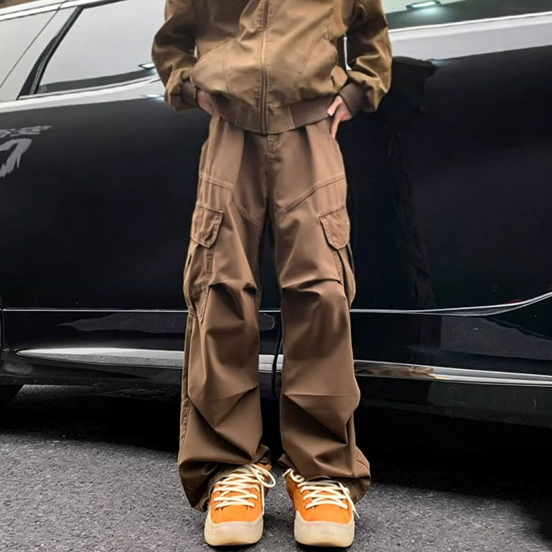 TRENDO Quần Công Sở Nam Baggy Quần Cargo Pant Quần Túi Hộp Nam Nữ Ống Rộng Basic Nhiều màu sắc quần cargo pants Unisex Quần yếm nhiều túi nam quần ống đứng dáng rộng hợp thời trang quần dài có khóa kéo thích hợp | BigBuy360 - bigbuy360.vn
