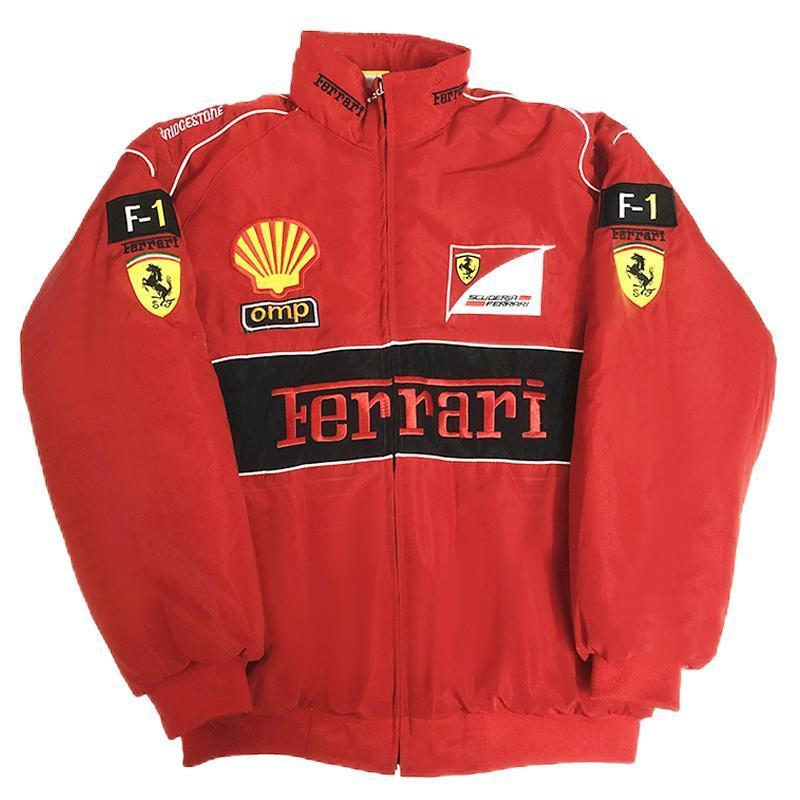 Áo khoác nữ Áo khoác xe máy Áo khoác thêu F1 Racing Suit Ferrari Racing Motorcycle Ferrari J51H