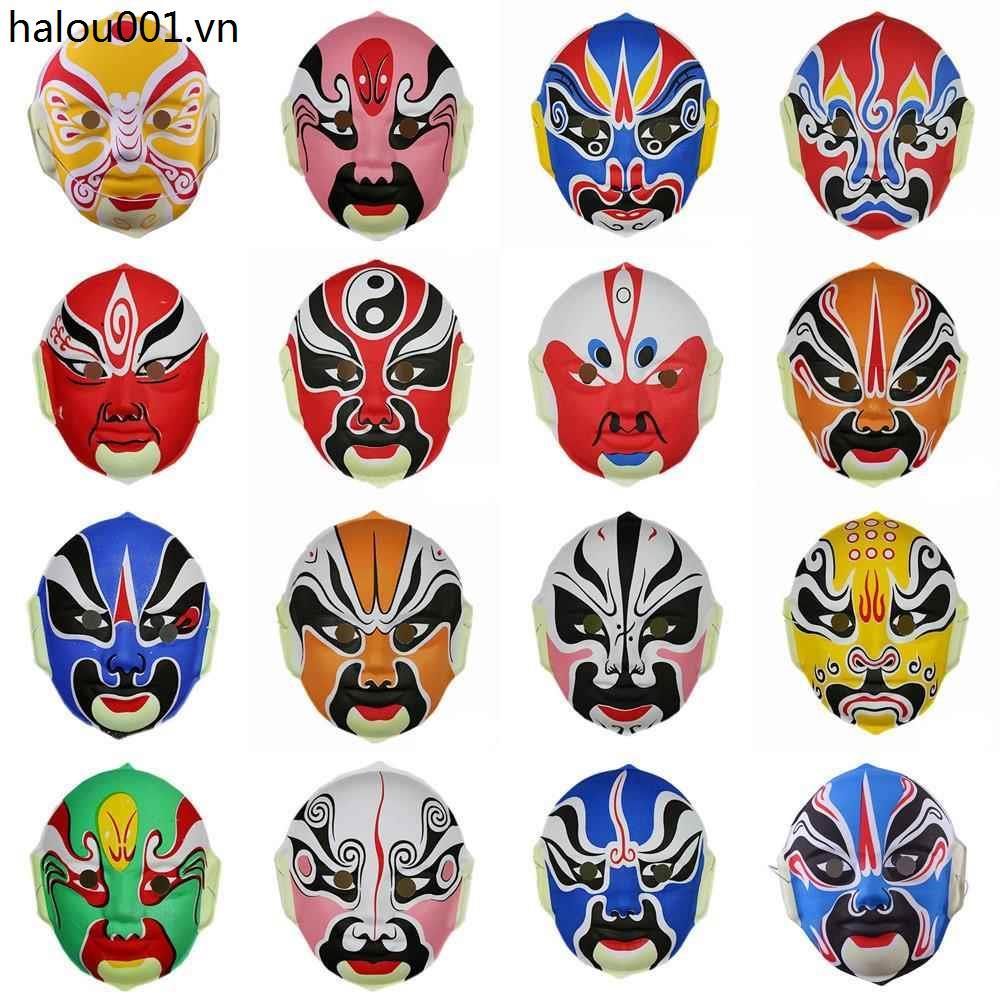 Mẫu Giáo Mặt nạ Facebook Trống Tự Làm Chất Liệu Gói Tranh Trắng Tô Màu Handmade Bắc Kinh Opera Tứ Xu