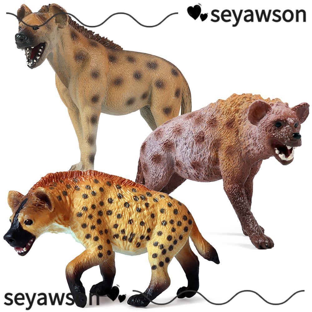 SEYAWSON Spotd Hyena Model Đồ chơi giáo dục Học tập sớm Cảnh vườn thú Mô phỏng động vật hoang dã