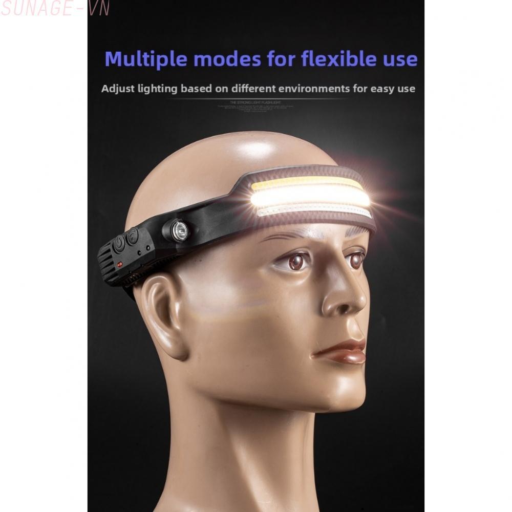【SUNAGE】Rechargeable Headlamp 4-5 Hours Battery Life Hands-free Operation 230° Wide Beam【HOT Fashion
